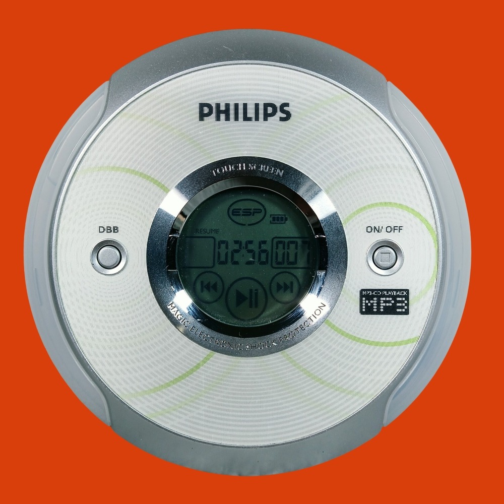 Philips Portable CD Player EXP2581 Silver MP3 ESP Touch Screen 2007